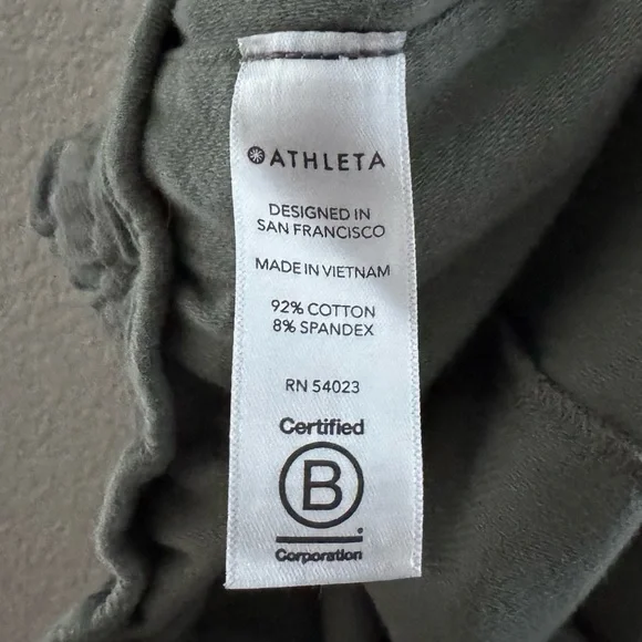 Athleta Farallon Short Bermuda Cotton Camo Olive Green Casual Lounge Travel 0 - Picture 9 of 10